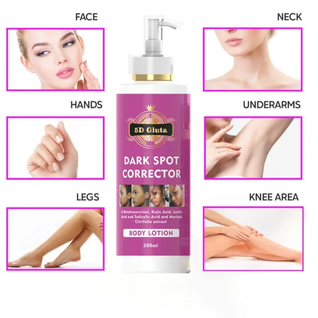 5D Gluta Dark Spot Corrector lotion helps  Remove Acne Age ,Sun Marks Freckles and wrinkles